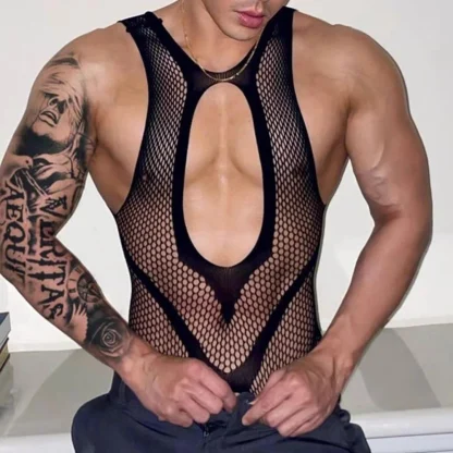 Open Crotch Fishnet Bodystocking - Image 3