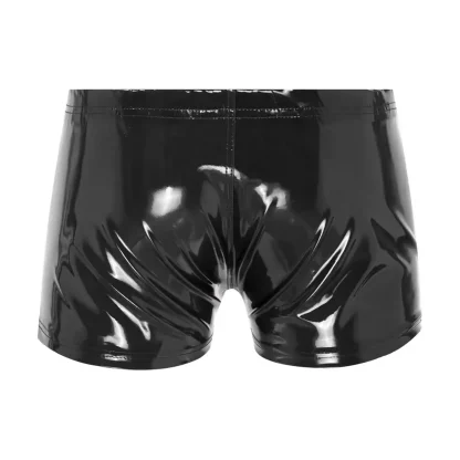 Glossy Plus Size Zippered Brief - Image 4