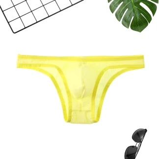 Yellow Revealing Lingerie for Men