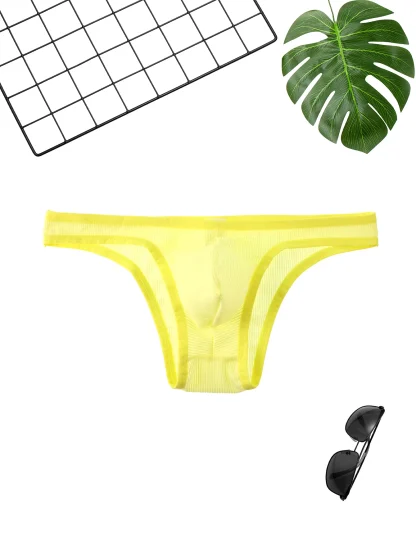 Yellow Revealing Lingerie for Men