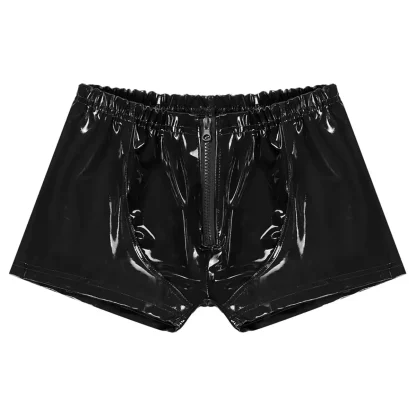 Glossy Plus Size Zippered Brief - Image 5