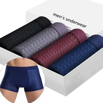 Strechy Solid Color Boxer Briefs - Image 4
