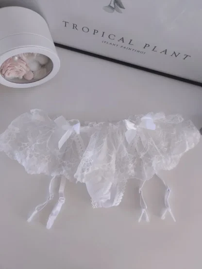Sexy Lace Garter Skirted Thong - Image 5