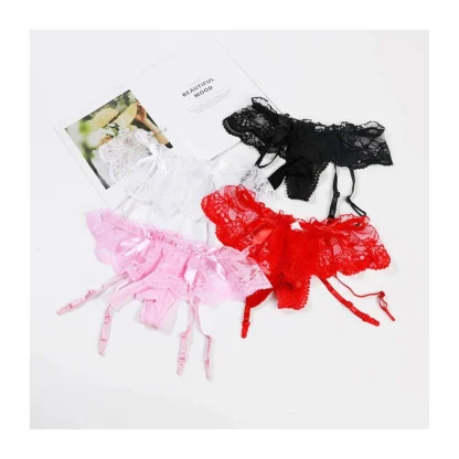 Sexy Lace Garter Skirted Thong - Image 6