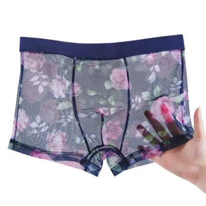 Ultra-thin Mesh Solid Boxer Briefs - Image 4