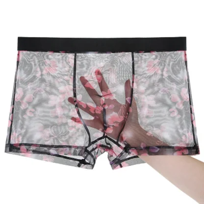 Ultra-thin Mesh Solid Boxer Briefs - Image 3