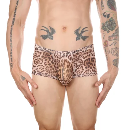 Mesh Leopard Print Boxer Brief - Image 2