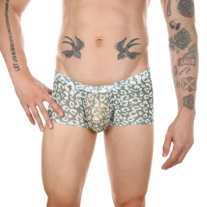 Mesh Leopard Print Boxer Brief - Image 5
