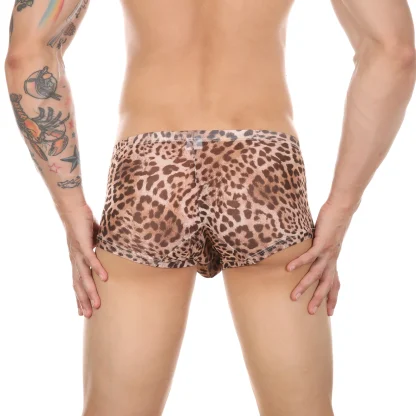 Mesh Leopard Print Boxer Brief - Image 3
