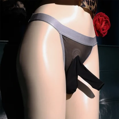 High Cut Bulge Pouch Mesh Brief - Image 6