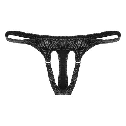 Crotchless Low-rise Black Thong - Image 7