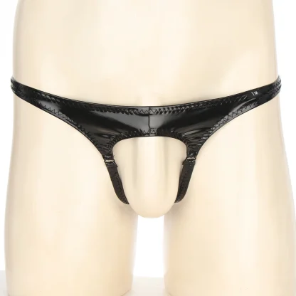 Crotchless Low-rise Black Thong - Image 2