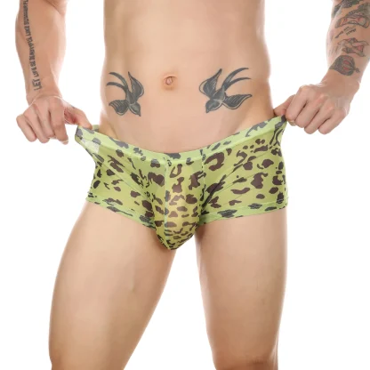 Mesh Leopard Print Boxer Brief - Image 6