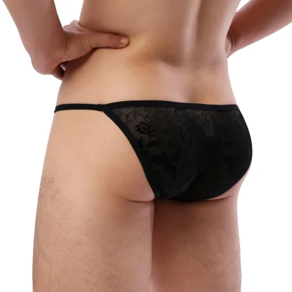 See-through Lace Black Brief - Image 2