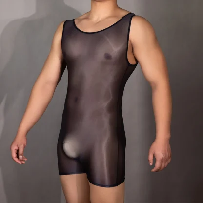 Glossy Transparent Sexy Bodysuit - Image 5