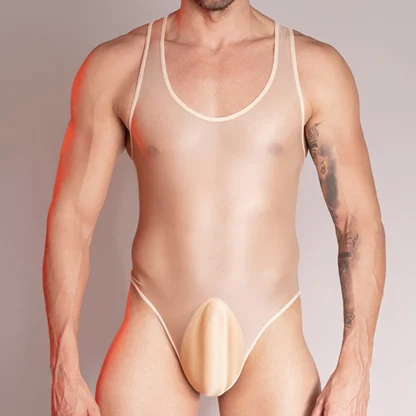 Shiny Stretchy See-through Bodysuit - Image 11