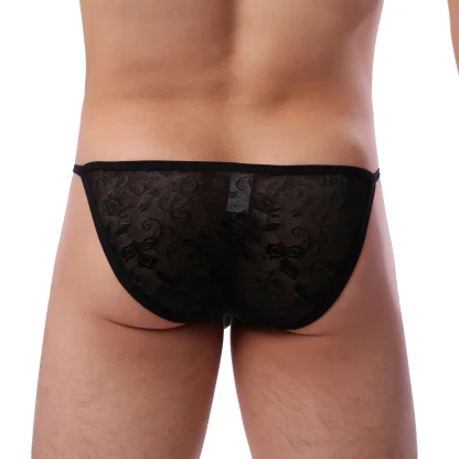 See-through Lace Black Brief - Image 5