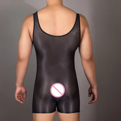 Glossy Transparent Sexy Bodysuit - Image 4