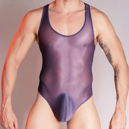 Shiny Stretchy See-through Bodysuit