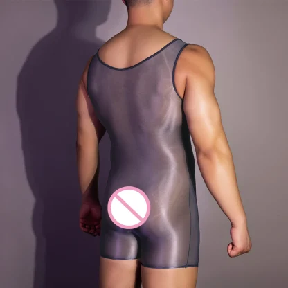 Glossy Transparent Sexy Bodysuit - Image 10