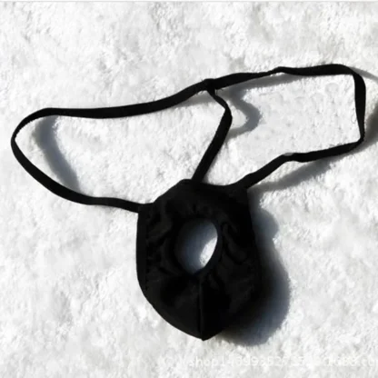 Open Hole Crotch Solid G-string - Image 2