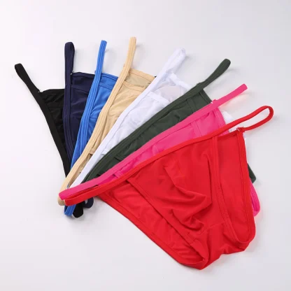Low Waist Solid Color Bikini Brief - Image 14