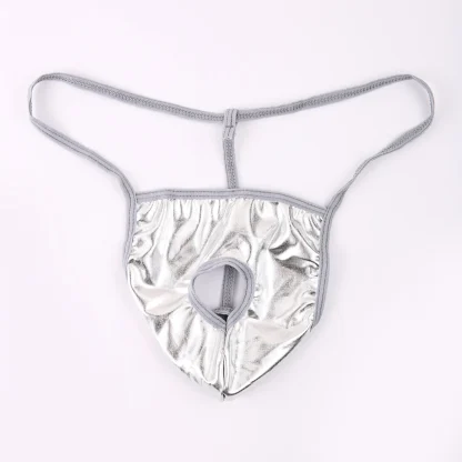 Open Hole Crotch Solid G-string - Image 5