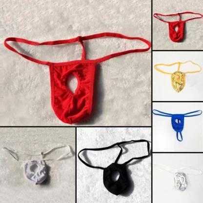Open Hole Crotch Solid G-string - Image 8